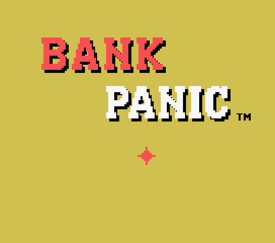 Bank Panic title screen for MSX